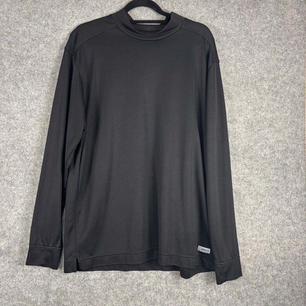 Callaway Golf Mock Neck Shirt Mens XL Black Long Sleeve Performance CX16310
